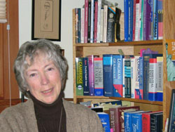 Betty Azar at her desk